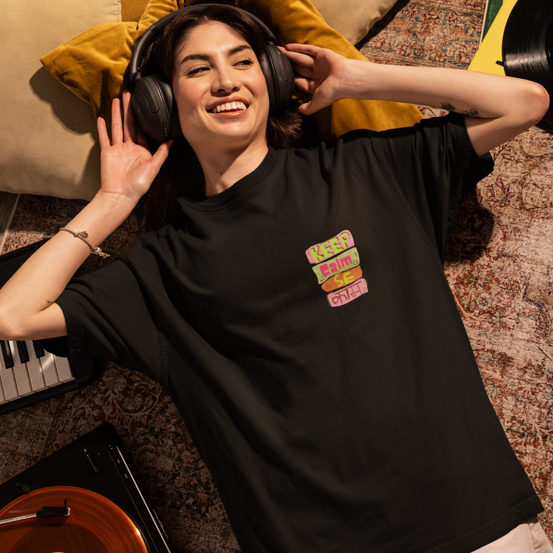 Keep Calm Se Calm Oversized Tee