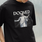 Bold Doomed graphic t-shirt, fun oversized streetwear for casual wear and parties, perfect for quirky fashion lovers, SanSCARi collection