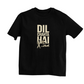 Dil Chahta Hai oversized black tee with Bollywood-inspired design, perfect for adventure-loving streetwear enthusiasts.