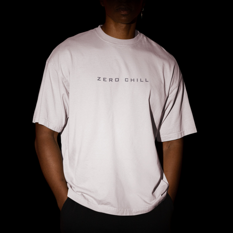 Bold Zero Chill oversized t-shirt, perfect for unapologetic youth streetwear, casual party wear, SanSCARi collection, funny
