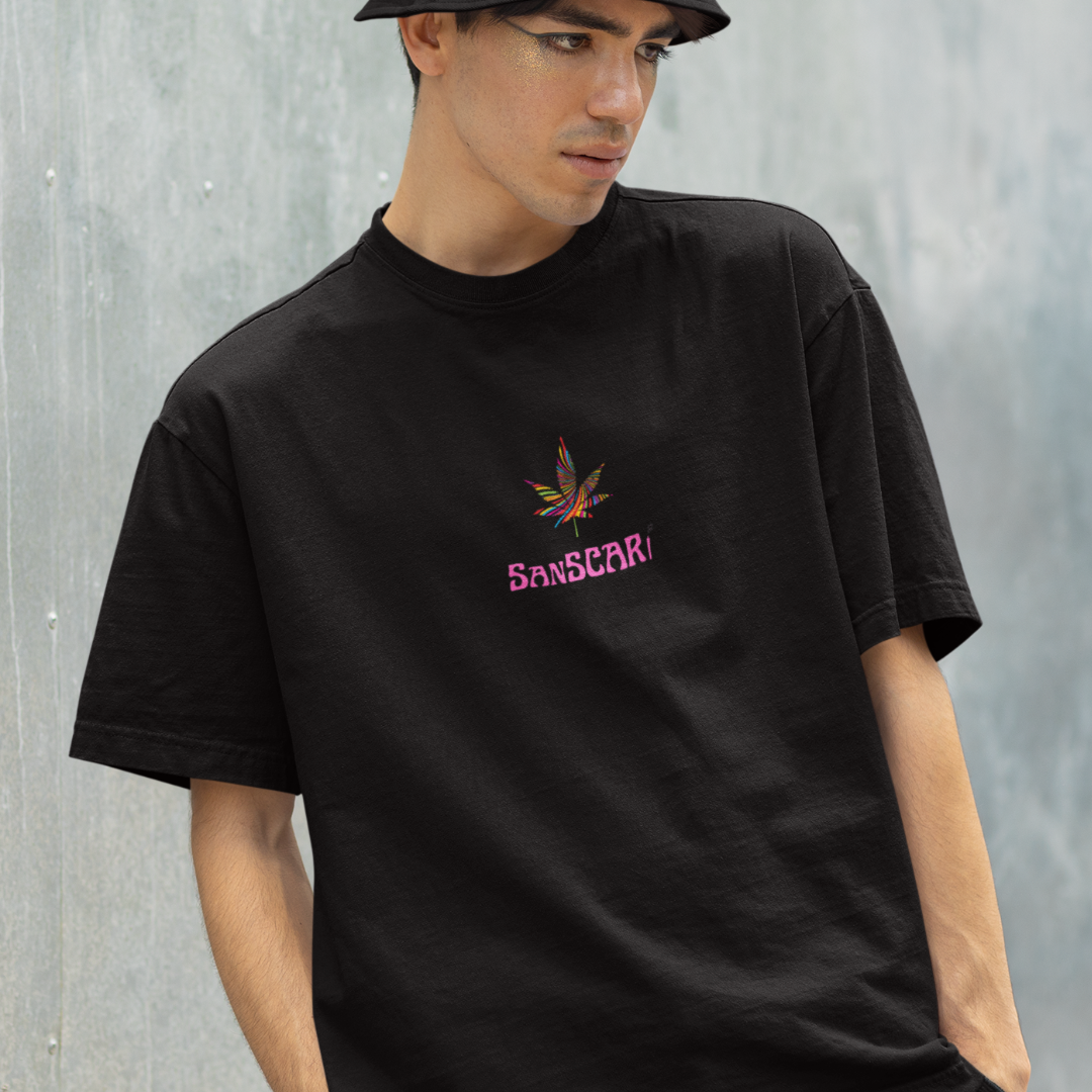 Indian streetwear Redefine oversized t-shirt, bold cultural statement piece for youth in Canada and America, perfect South Asian party fashion