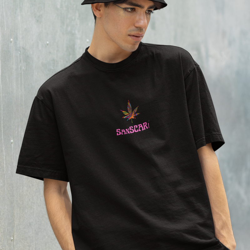 Indian streetwear Redefine oversized t-shirt, bold cultural statement piece for youth in Canada and America, perfect South Asian party fashion